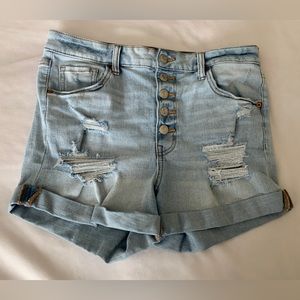 Aeropostale Super High Rise MIDI Jean Shorts Women’s Size 12